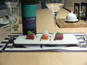 Accord mets-vin ralis par le Domaine Allegria avec avec le restaurant le Cigalon  Genve