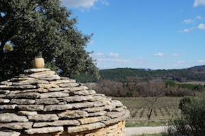 Sentier dans les vignes Mondragon Domaine la Cabotte
